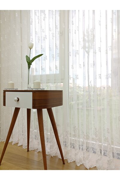 Esse Home Спідниця з густим візерунком з мереживної тюлі, 300x260, рідкі складки, 1/2