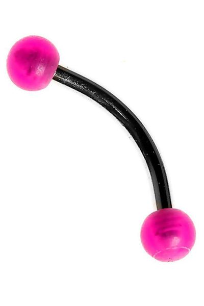 Rouge Moulin Curved Barbel - 316 L Bioplast Piercing Bar