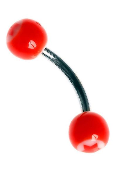 Rouge Moulin Curved Barbel - 316 L Bioplast Piercing Bar