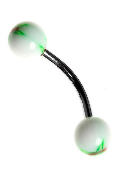 Rouge Moulin Curved Barbel - 316 L Bioplast Piercing Bar