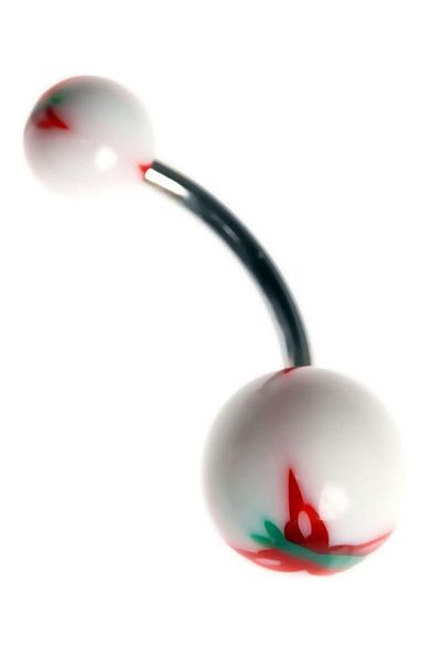 Rouge Moulin White Bioplast Navel Piercing