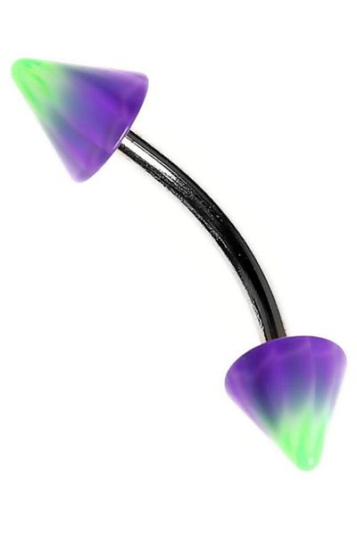 Rouge Moulin Curved Barbel - Steel Spike Piercing