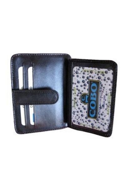 Zenga Men's Black Leather Wallet Credit Card Holder 024-1
