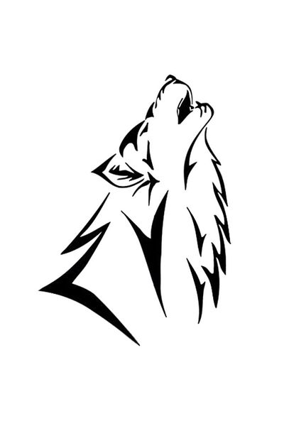 ECELUXE Howling Wolf Auto Sticker Car Modified Paste