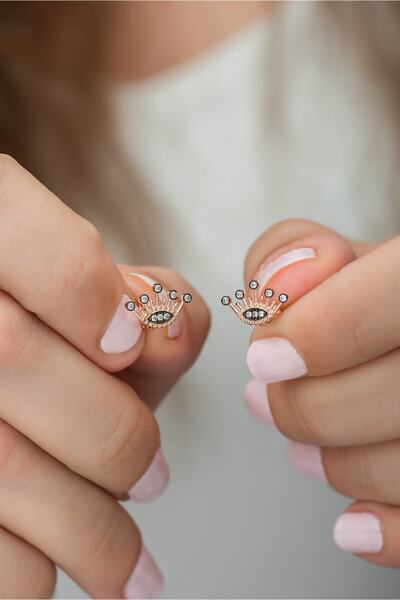 Nereze 925 Ayar Minik Kral Tacı Küpe Kadın Gümüş Küpe