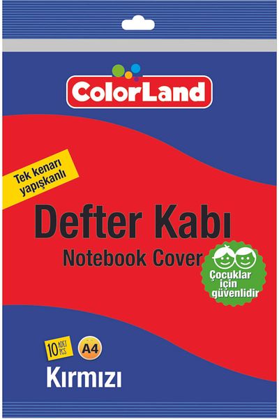Colorland حاوية دفتر ملاحظات شفافة حمراء لاصقة ذات حافة واحدة 10 قطع