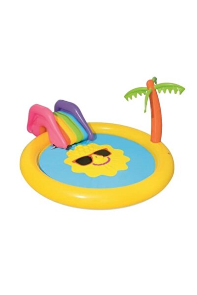 BESTWAY Kaydıraklı Fiskiyeli Emoji Havuz 237x201x104 cm