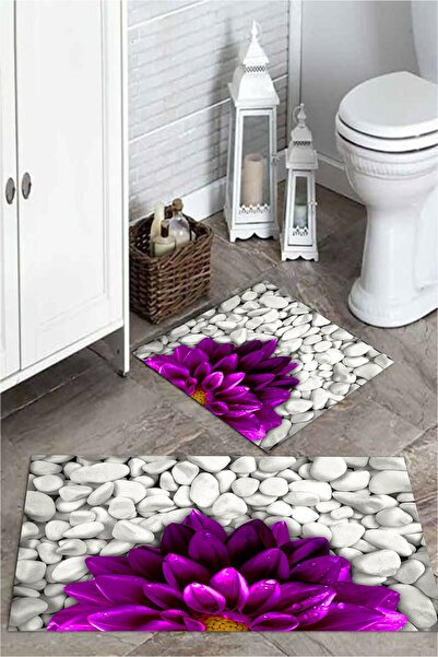 MEKTA HOME Set de covoraș 3D violet floral