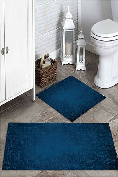 MEKTA HOME Blue Bath Mat Set