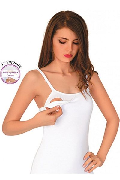 Nobel Women's White 101 Maternity Breastfeeding Tank