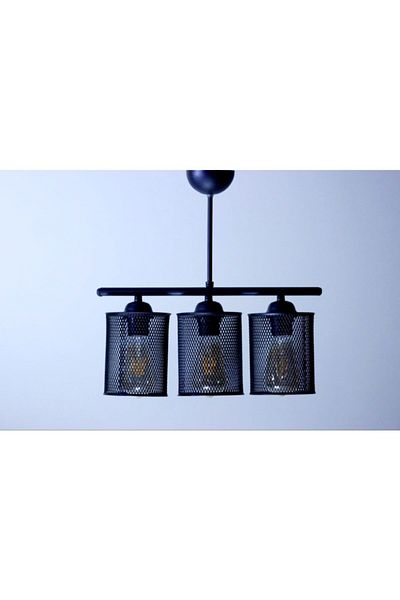 Uçar Rustic Chandelier Caged 3 Rows
