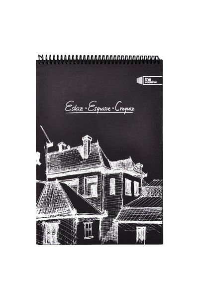 KESKİN COLOR A5 Black Esguisse - 50yp Spiral Sharp Color Container Sketchbook