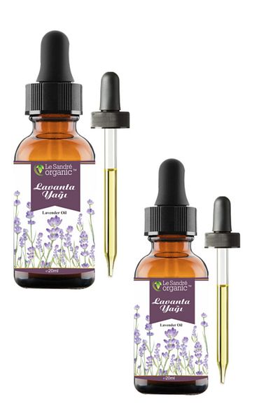 Le'Sandre Organics زيت اللافندر - 20 مل و 20 مل، مجموعة من قطعتين