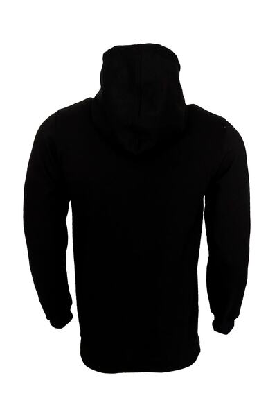 Raf Coll Unisex Rock'n Roll Forever Baskılı Siyah Kapüşonlu Sweatshirt