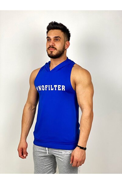 BLACK Ανδρικό εσώρουχο γυμναστικής με μπλε κουκούλα