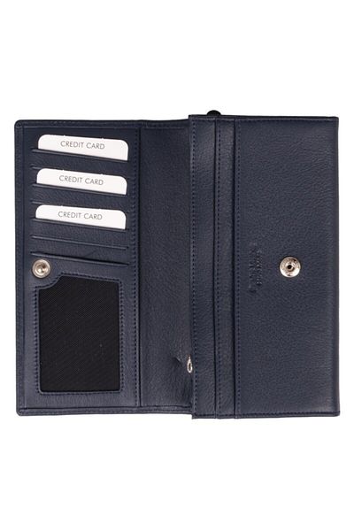 BLU Women's Navy Blue Genuine Leather Wallet