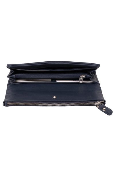 BLU Women's Navy Blue Zippered Wallet