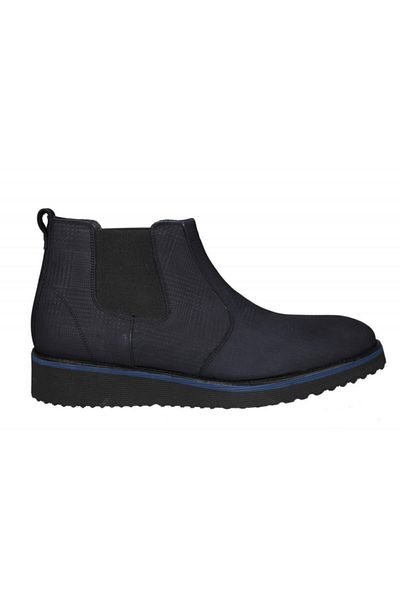 Mert Eser Ανδρικές μπότες από καθαρό δέρμα Navy Blue Classic -fosco 7588