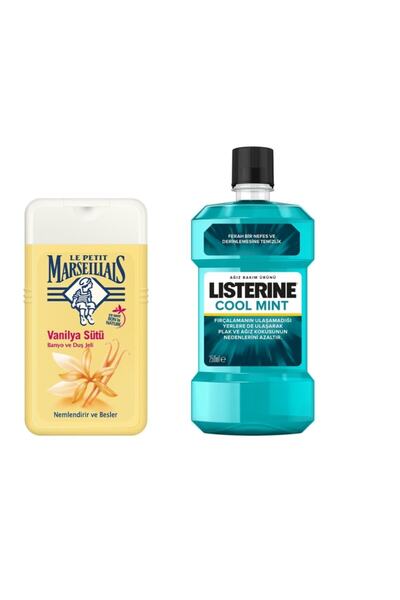 Listerine Le Petit Marseillais Vanilya 250 ml ve Listerine Ağız Çalkalama Suy...