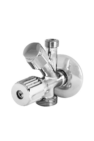 GMS Dual Chrome Fork Bidet Intermediate Cutting Faucet