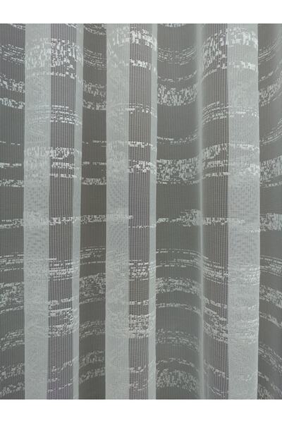 Esse Home Смугасті тюлеві штори з візерунком на кінці, 100x260, рідкі складки, 1/2