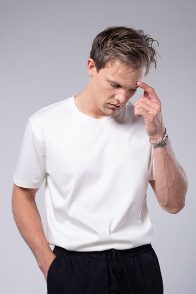IAMNOTBASIC Men's White Mercerized Cole T-Shirt