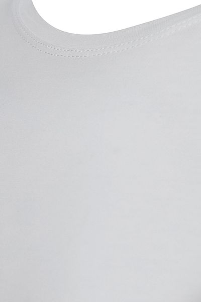 FSM1453 Body alb cu mânecă lungă pentru femei, cu elastic