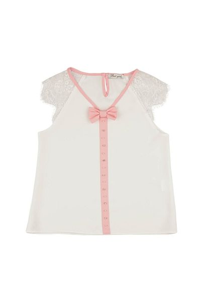 best kids Girl's Ecru Pink Blouse