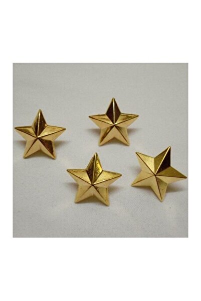 LEADER TRADE Pirinç Subay Apolet Yıldızı Altın Kaplama Ikili Takım