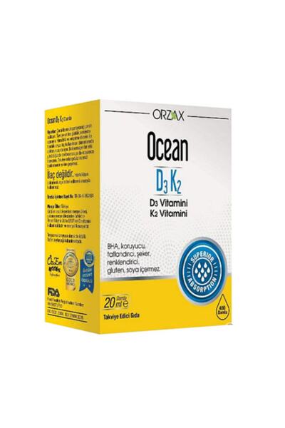 Orzax D3 K2 Vitamin Damla 20 ml