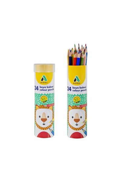 Adel 24 Colors Metal Tube 24 Pieces Dry Pen