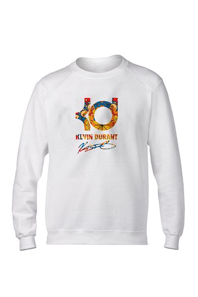 usateamfans Мъжки бял суитшърт Kevin Durant Basic