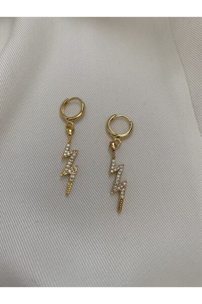 Vi store Taşlı Şimşek Küpe