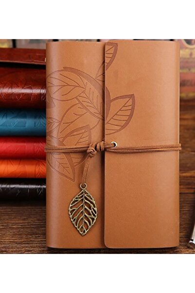 RK Yaprak Desenli Özel Deri Defter Ajanda