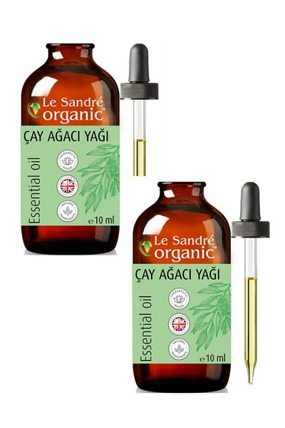 Le'Sandre Organics 2 عبوة 10 مل زيت شجرة الشاي