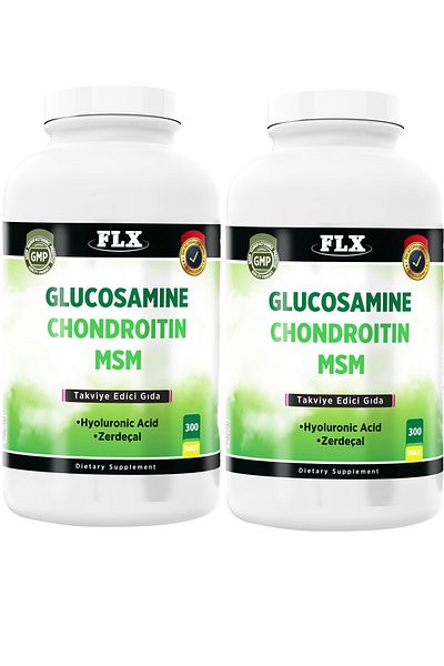 FLX Glucosamine Chondroitin Msm Hyaluronic Acid Turmeric 300 Tablets X 2 Boxes-600 Tablets