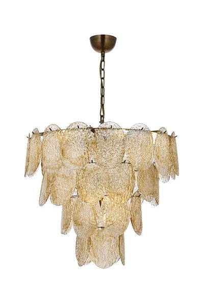 Tavcam Mobile Chandelier Honey Color 41 Glass Chandelier - Antique Body