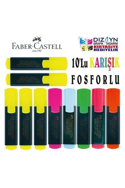 Faber Castell Highlighter 10pcs 5yellow+5mixed