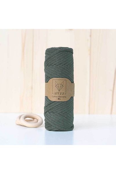 Ritzz Επίπεδο βαμβακερό Macrame Xl // 021 // Χακί
