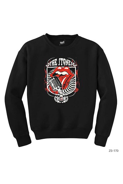 Z zepplin The Rolling Stones Black Sweatshirt