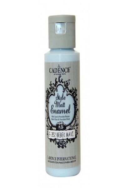 Cadence Style Mat Enamel Cam Boyası 352- Bebek Mavi 59 ml (Porselen - Seramik...