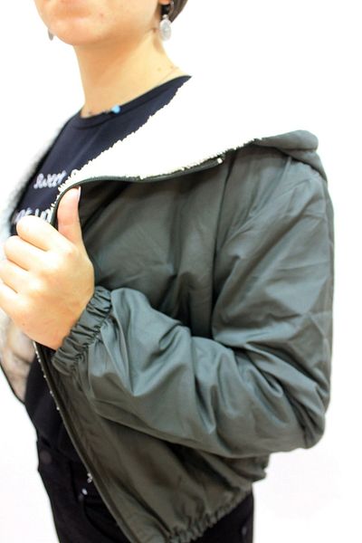 butiksinope Ast 591 Women's Khaki Fur Hooded Short Coat