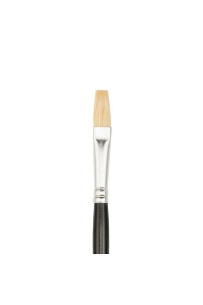 Bigpoint 358f Series White Natural Bristle Flat Cut Brush No: 10