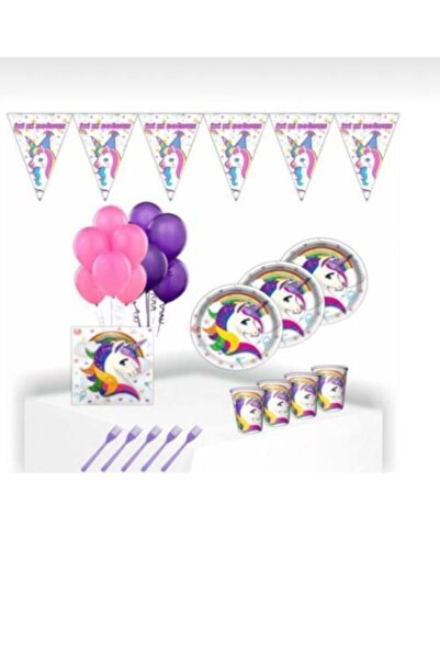 PARTİCİM SÜS EVİ مفهوم عيد ميلاد يونيكورن 8 أشخاص