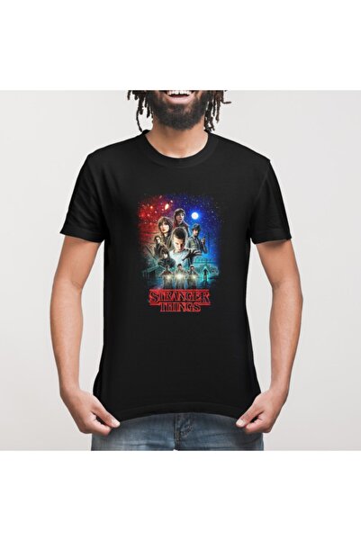 Crazy Ανδρικό μπλουζάκι με αφίσα με χαρακτήρες Stranger Things