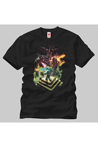 Crazy Minecraft Enderdragon Erkek Tişört