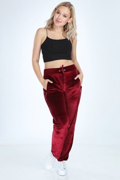 İkmal Burgundy Velvet Bottom