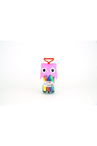 GENC DIJITAL BASKI Jumbo Felt Pen with Owl - 12 Different Colors