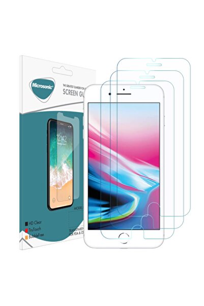 Microsonic Apple Iphone 8 Plus Ekran Koruyucu Nano Cam (3'lü Paket)