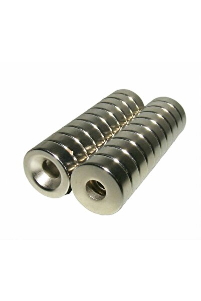 Dünya Magnet 5 Adet D20x10/5,5x5mm Havşa Delikli Güçlü Neodyum Mıknatıs(5'li ...